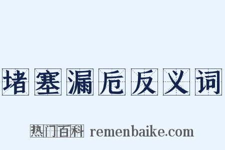堵塞漏卮反义词是什么意思的图片